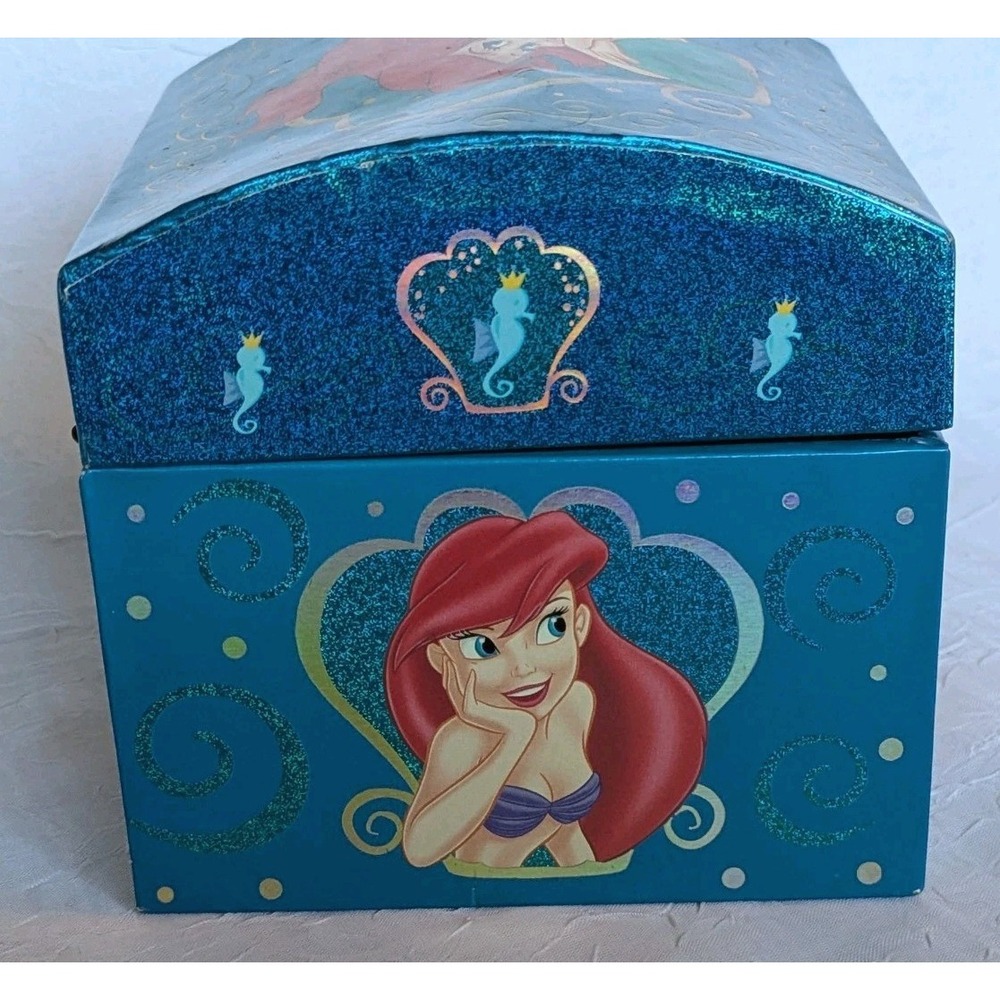 Vtg 80s Little Mermaid Musical Jewelry Box Disney Parks Ariel Under The Sea 1988 - Picture 8 of 16